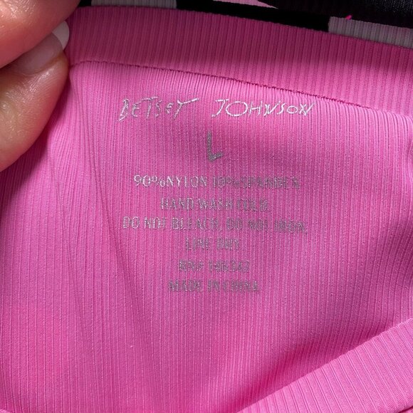 Betsey Johnson Hipster Panties Pink, Black, White Polka Dot 5 Piece Set Size L - Picture 7 of 7